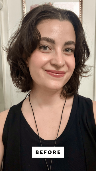 Former Allure senior commerce editor Sarah Felbin before applying the Isima Clarifying Shampoo