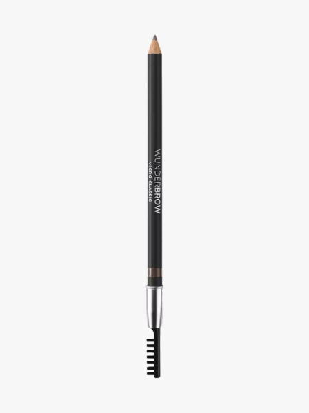 Wunderbrow Micro-Classic Easy Fill Brow Pencil in Taupe Grey light gray and black eyebrow pencil on light gray background